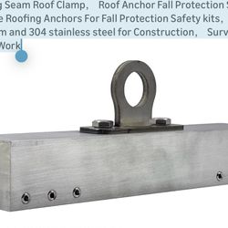 Standing Seam Roof Clamp， Roof Anchor Fall Protection System Reusable Roofing Anchors For Fall Protection Safety kits，Solid aluminum and 304 stainless
