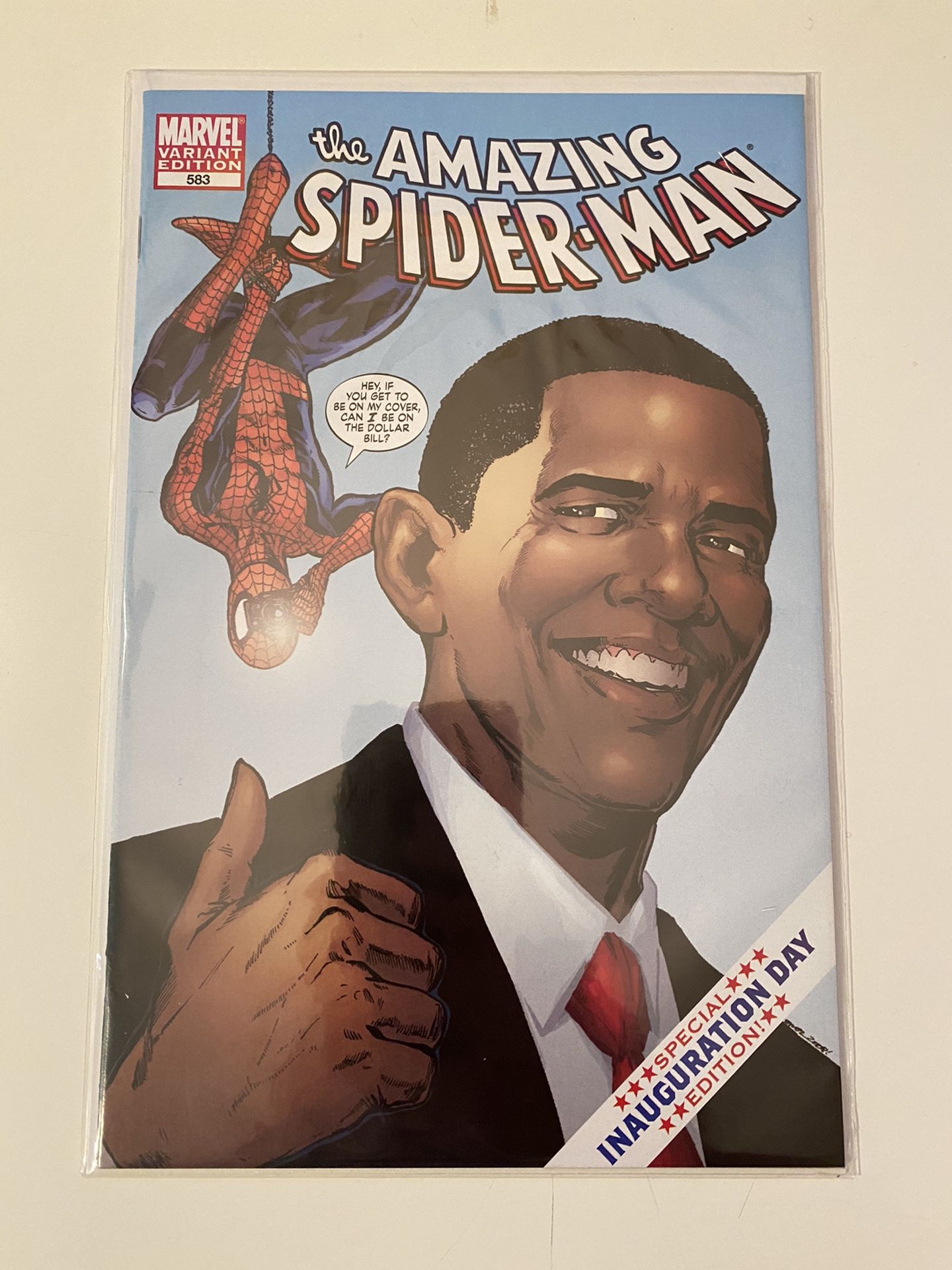 Rare Obama Variant Amazing Spider-Man 583