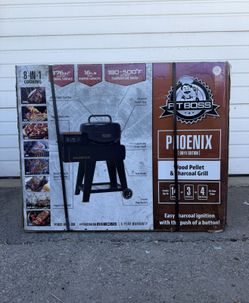 Pit Boss Pellet Grill, Phoenix 375 Square Inch Kettle Grill with Charcoal Insert, Onyx Series