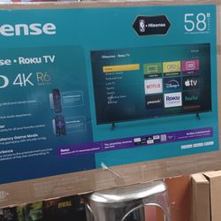 Best Deals.  58" Screen Led Smart 4k By Hisense With Roku Streaming.  Endless Entertainment 