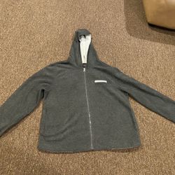 Boys Girls Unisex Full zipper lightweight jacket Fu Da Sport Gray EUC  Sz M
