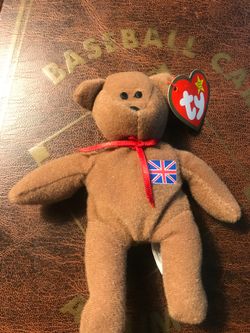 Britannia The Bear 1997 McDonalds Ty Beanie Baby, RARE ERROR 1993 Tag! {OakBrook Toys} ‼️O.B.O‼️