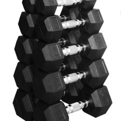 Set Of 5-25Lb Dumbbells