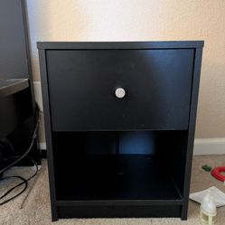 Two Black Nightstands