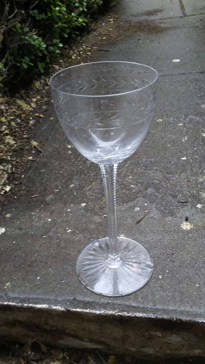 2. Old crystal antique glasses from ireland