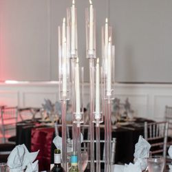 Center Pieces With Flicker Candelabra With Remote