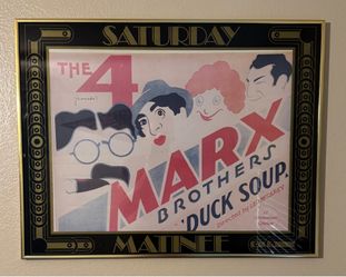 Framed Movie Poster 1933 Marx Brothers Duck Soup