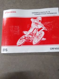 2005 CRF450R Owners Manual