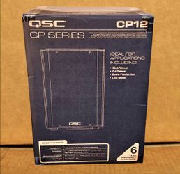 QSC CP12 Powered Speaker 12" PA System 1000 Watts CP-Series Active Monitor On-Board Presets
