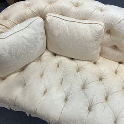WHITE CURVED COUCH