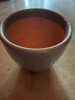 Decorative Clay Planter with Drainage Hole