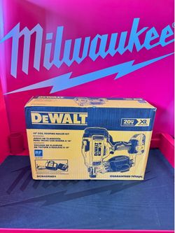 DEWALT 20V MAX 15° Coil Roofing Nailer Kit.