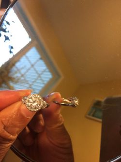 CZ Sterling Silver Diamond Ring Sz 7