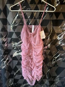 Auden Mauve Sheer Lingerie Slip Dress