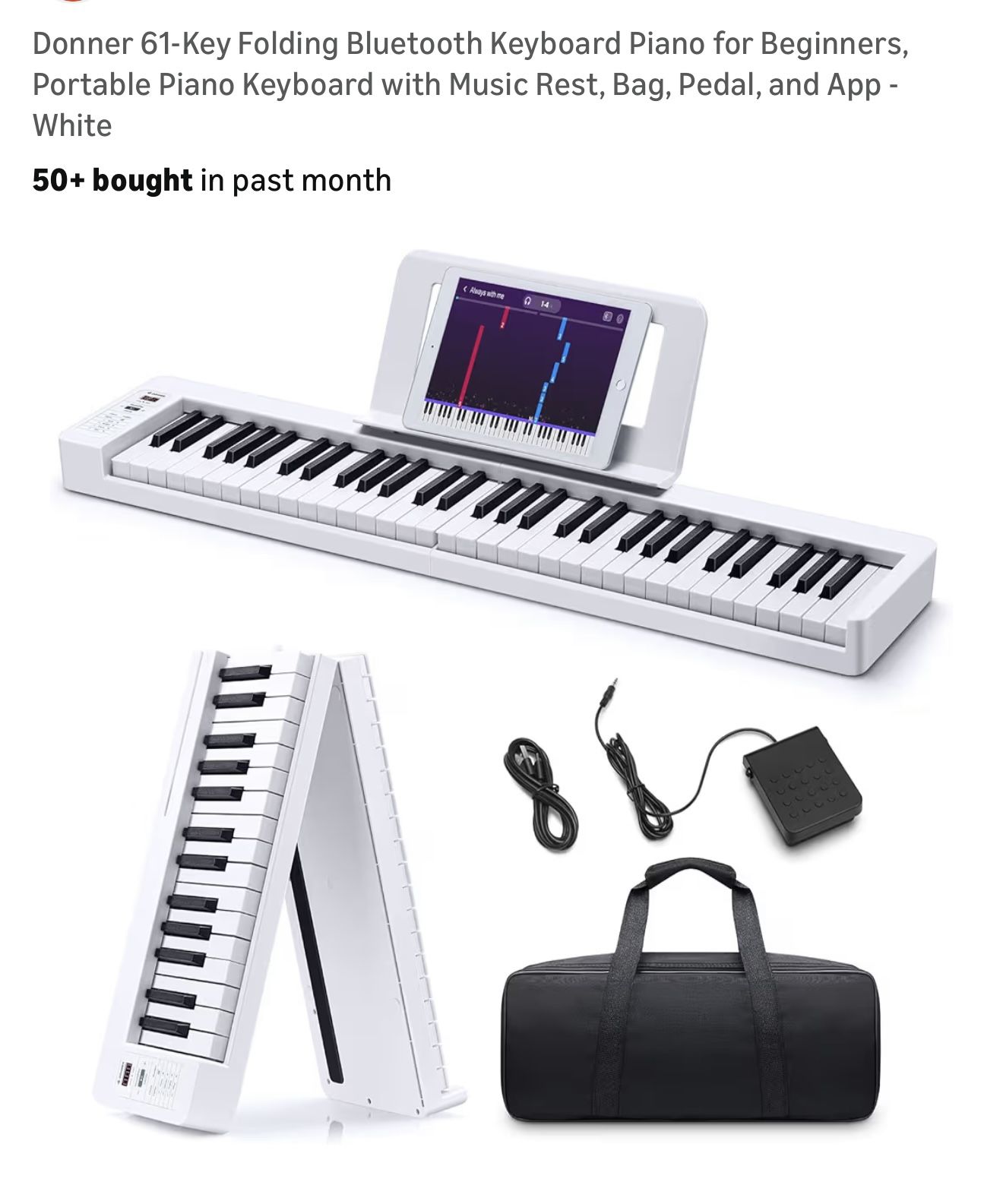 Donner 61 Key Foldable Keyboard Piano