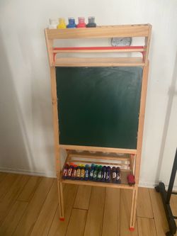 Kids Ikea easel with paper roller