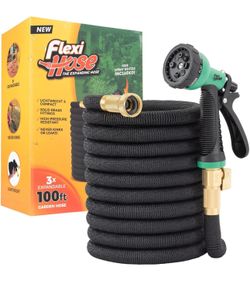 Flexi Hose with 8 Function Nozzle, 50FT - Lightweight Expandable Garden Hose - K224