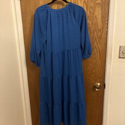 Entrousa Vibrant Blue Dress Size Small