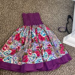Girls Purple Strapless Dress / Vestido De Niña Morado 