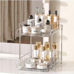 Clear 2 Tier Pull Out Organizers (4 Pack)