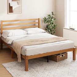 Bamboo Platform Bed Frame, King, Natural