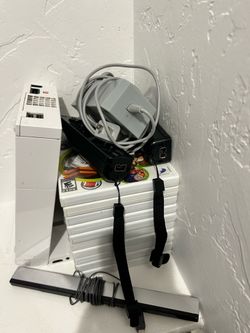 Wii console with games