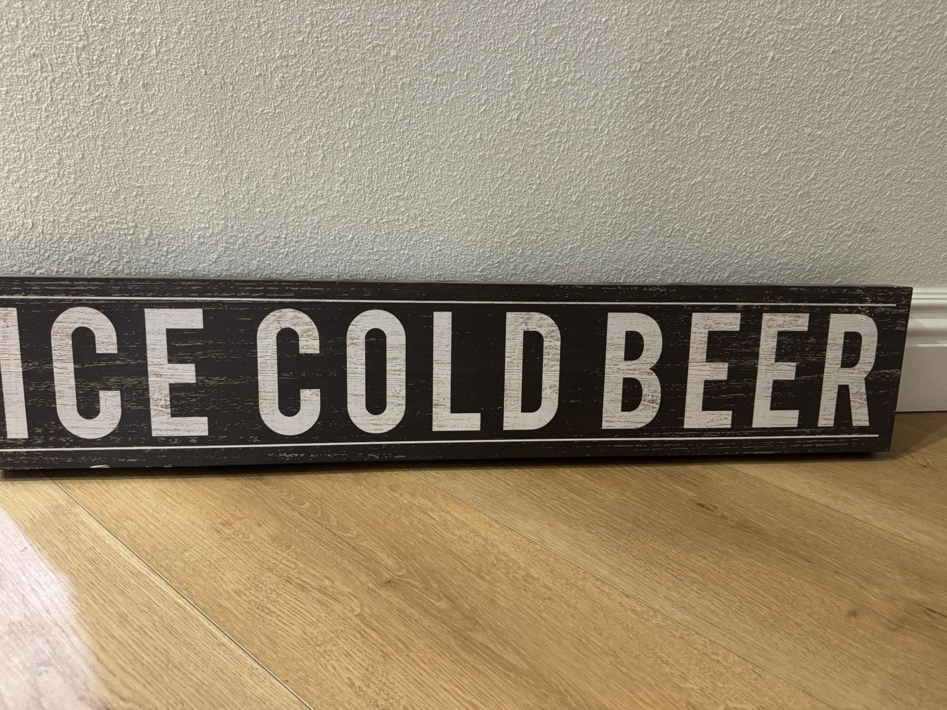 Wood Beer Sign 