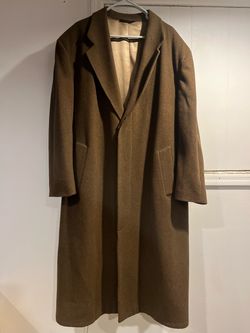 Brown 100% Wool Coat with double acetate lining
