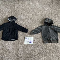 Boys size 5 5T light black jacket (it's NOT heavy for winter snow) and hoody hoodie