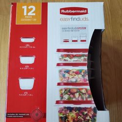 Rubbermaid 12 pcs  containers with lids $15