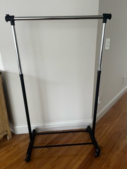 Adjustable Rolling Garment Rack 33” Clothes Rack
