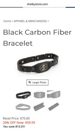 New- Black Carbon Fiber Bracelet