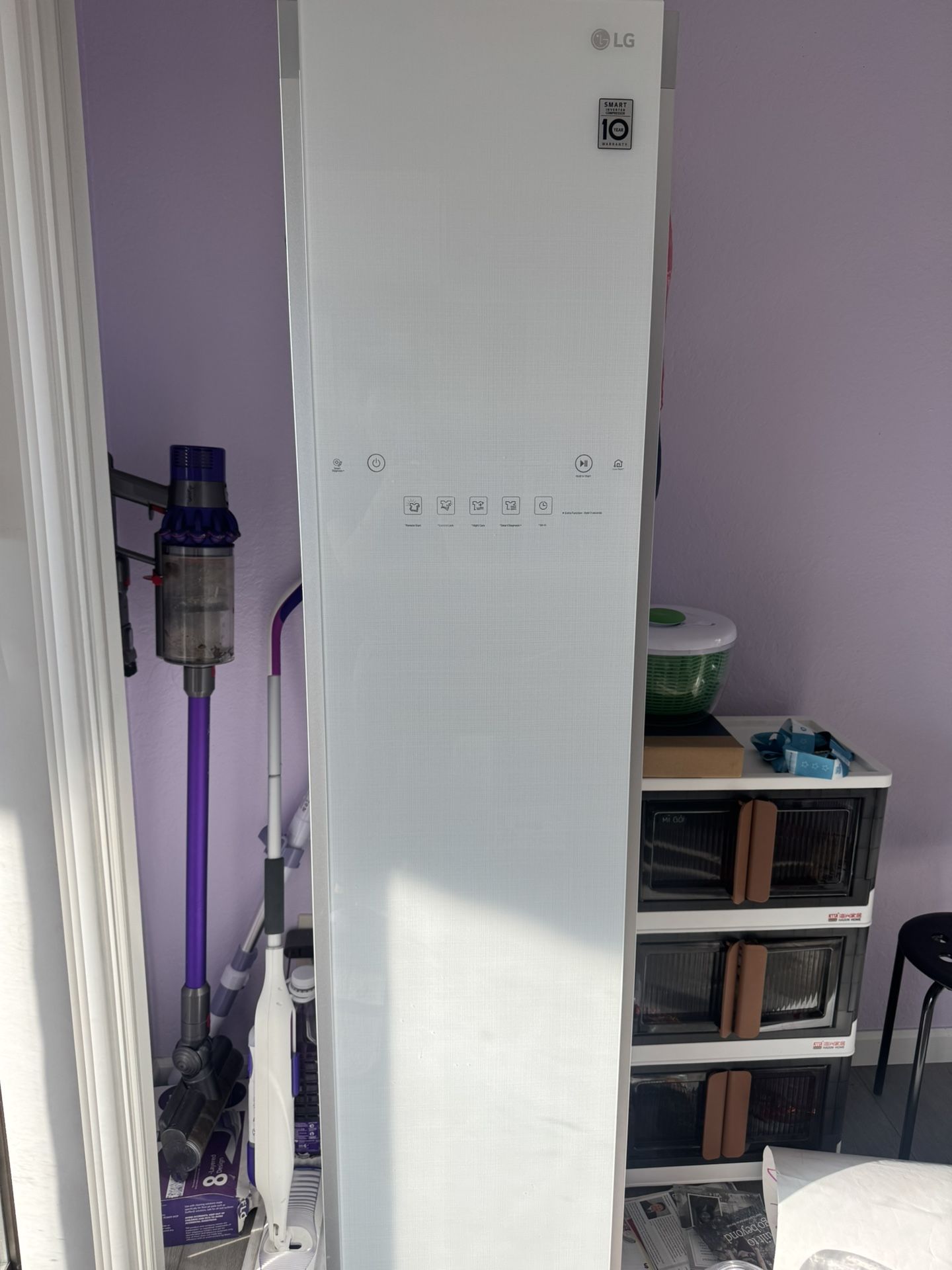 LG Styler Steam Closet Clothes Steamer for Garments and Household Item Care, Wi-Fi enabled, White (S3WFBN) 