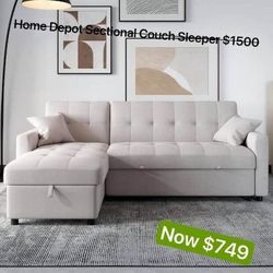 Cotton Sectional Sofa Queen Sleeper