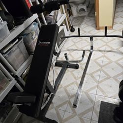 Ironmaster Superbench With Situps Attachment, Dip And Pull-up Attachment--