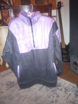 NIKE PURPLE /PIN STRIPE HALF ZIP PULLOVER JACKET