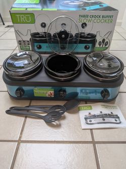 TRU Triple Slow Cooker Buffet Server (3 x 2.5 Qt) - Like New in Box