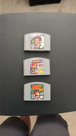 Nintendo 64 Game Lot - Smash Bros, GoldenEye 007, Donkey Kong 64 (Reproduction Carts)