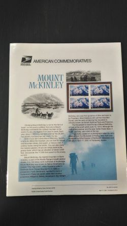 Commemorative sheet of Mount McKinley