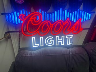 Coors Light beer neon sign