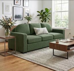 NEW green modern chenille sofa