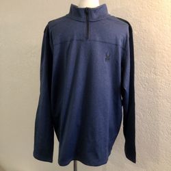 New With Tag - Spyder Blue Quarter Zip Pullover Size L