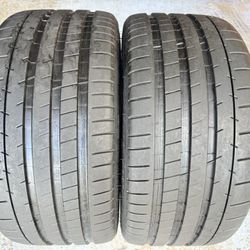TWO PREMIUM TIRES  265/35/19 Michelin Pilot Super With 95% Left Like New Pair • Mint 
