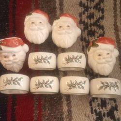 Vintage Christmas Napkin Ring Lot