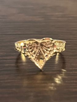 Vintage Sterling Silver Diamond-Cut Filigree Heart Statement Ring