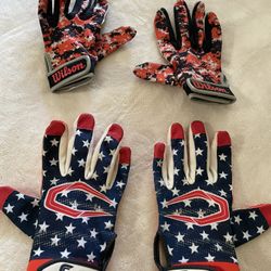 Kids Baseball And Football Gloves $8