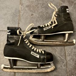 Anciens Patins à Glace Bauer Big Chief - Taille 9 2/3 - Vintage Années 70