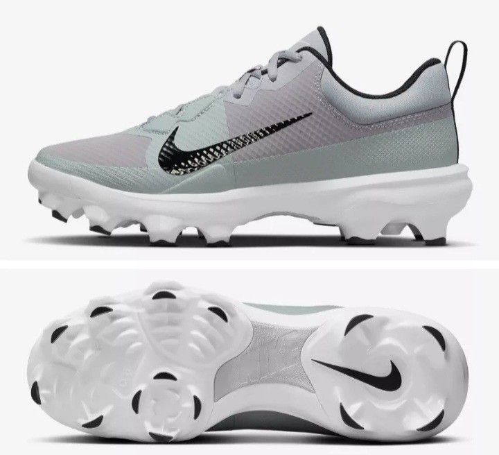 Men's Nike Force Trout 9 Pro Gray White Black Molded Baseball Cleats Sz 11⚾️