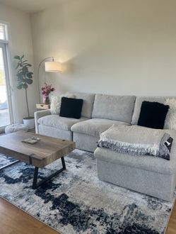 Chaise lounge couch with recliner for sale