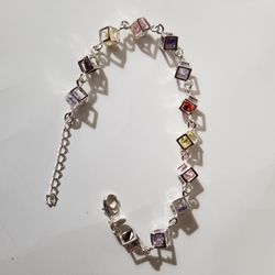 Crystal & Silver Bracelet